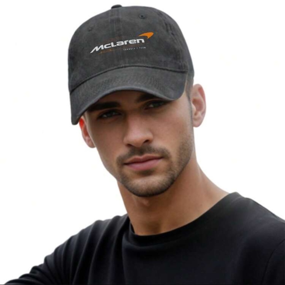 Baseball Cap McLaren Motorsports Car Unisex Vintage Washed Cap Retro Dad Hat
